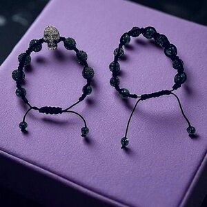 NORTHSKULL LONDON UNISEX GUNMETAL
BRACELET WITH SKULL